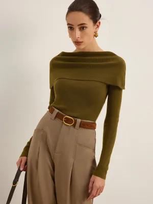 Wool-Blend Skinny Sweater