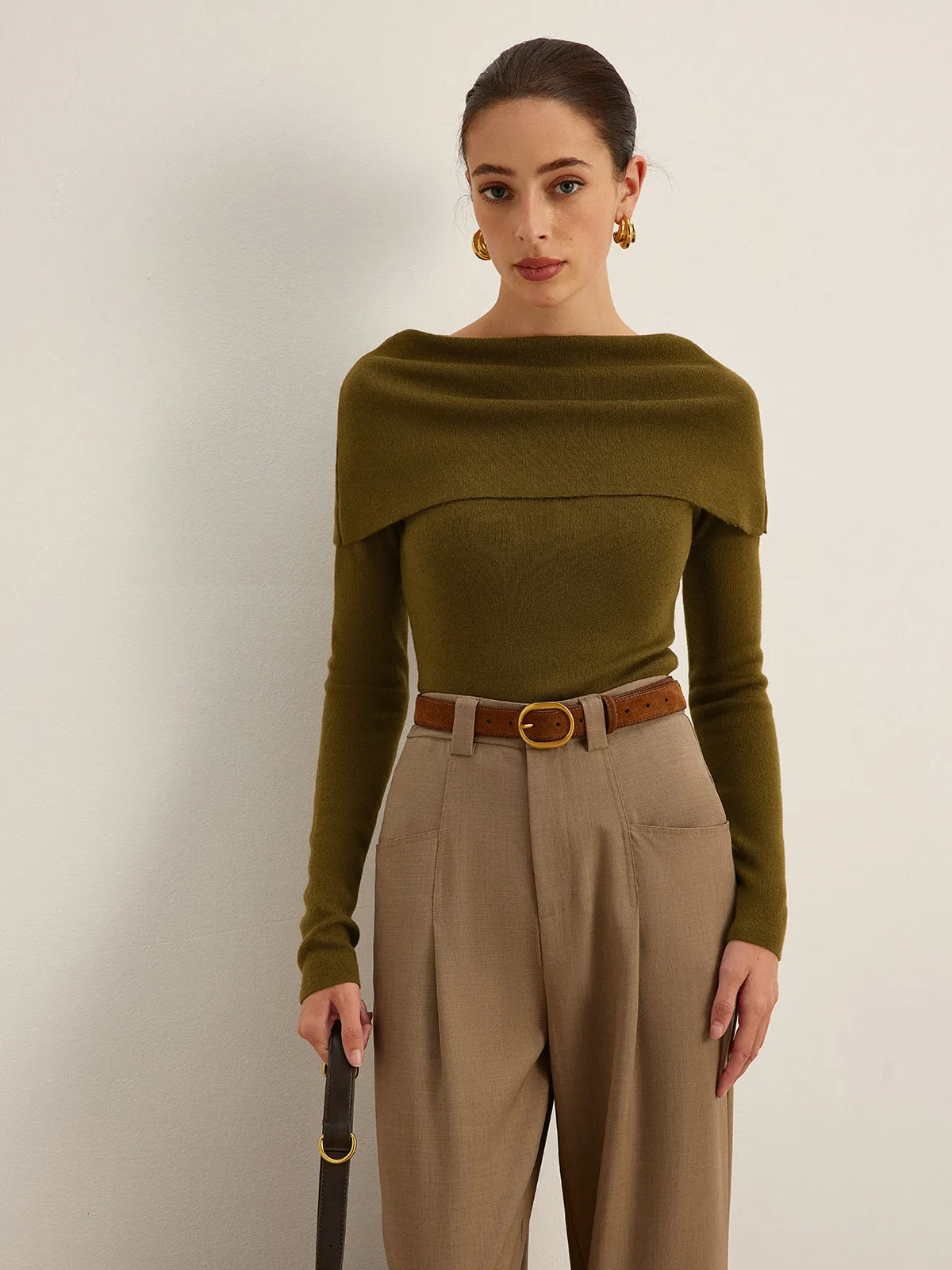 Wool-Blend Skinny Sweater