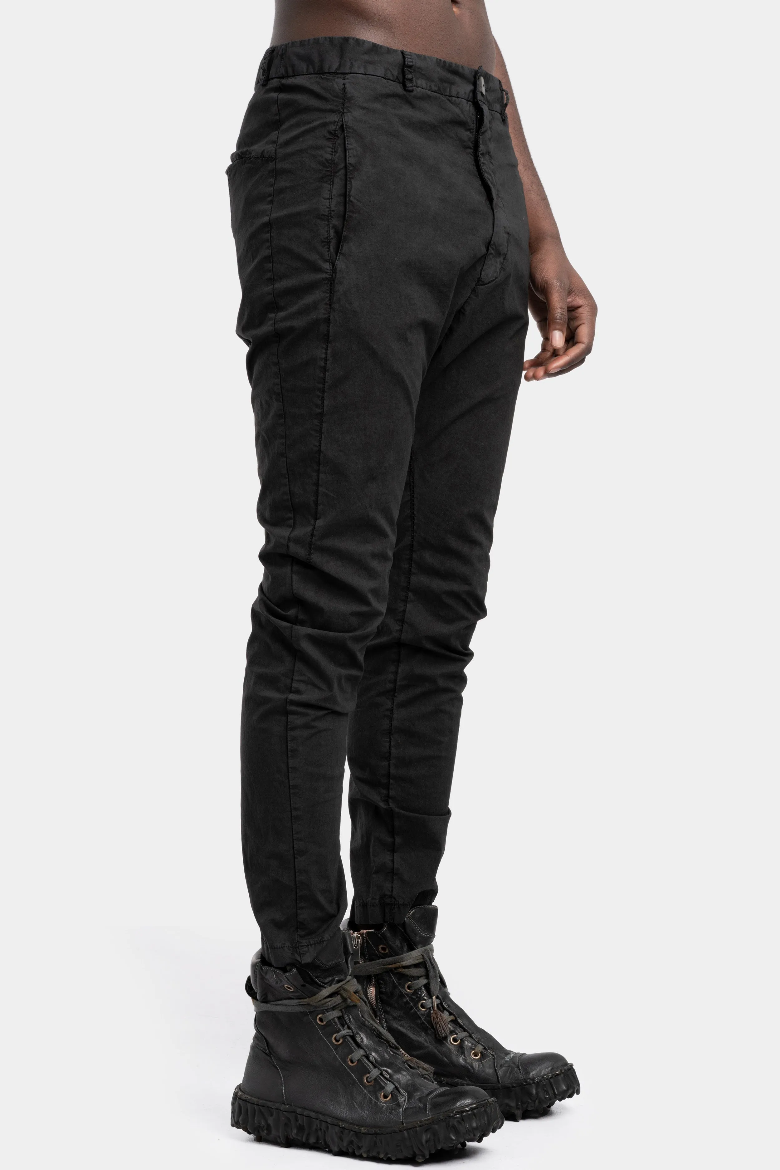 Woven cotton pants, Black wash