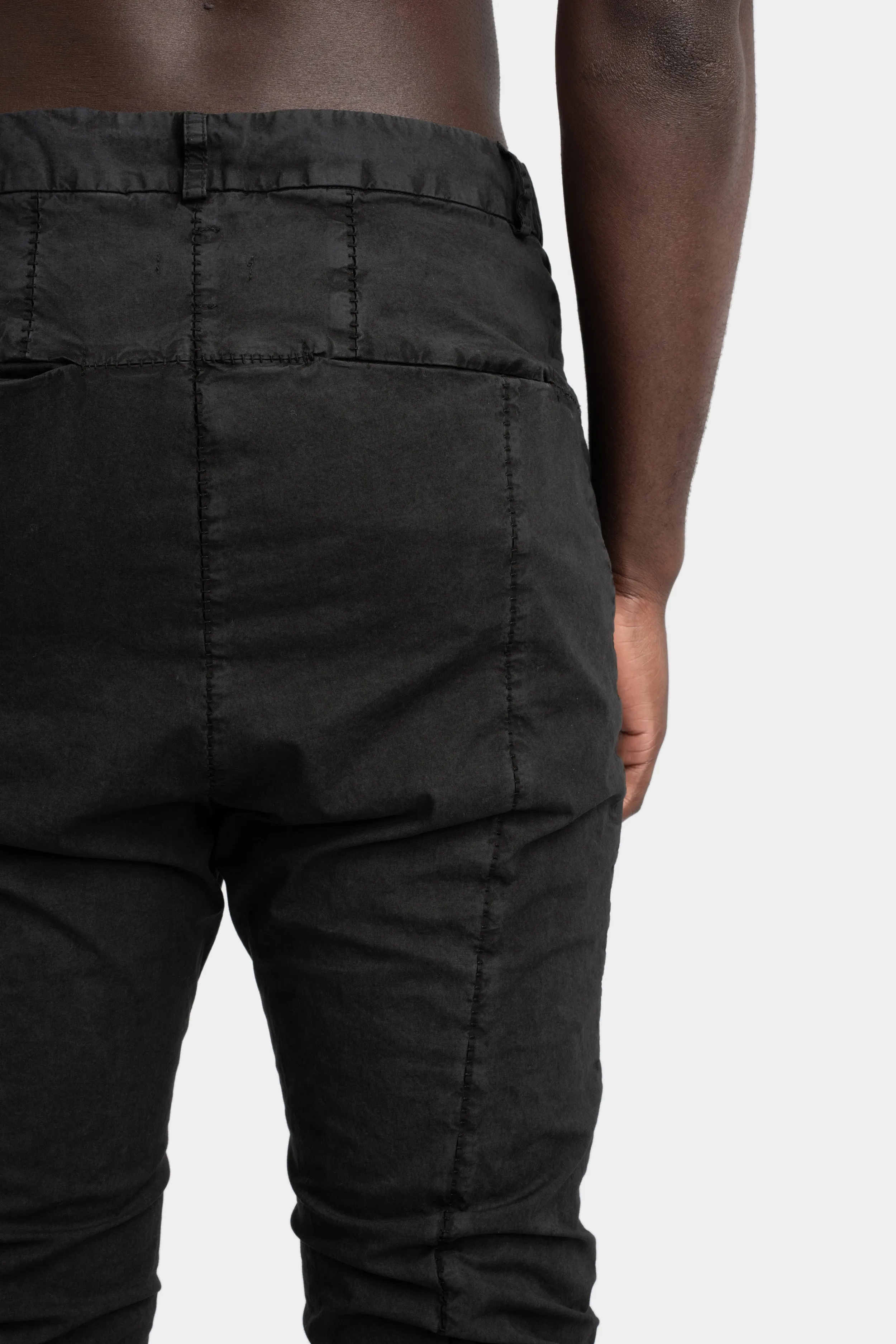 Woven cotton pants, Black wash