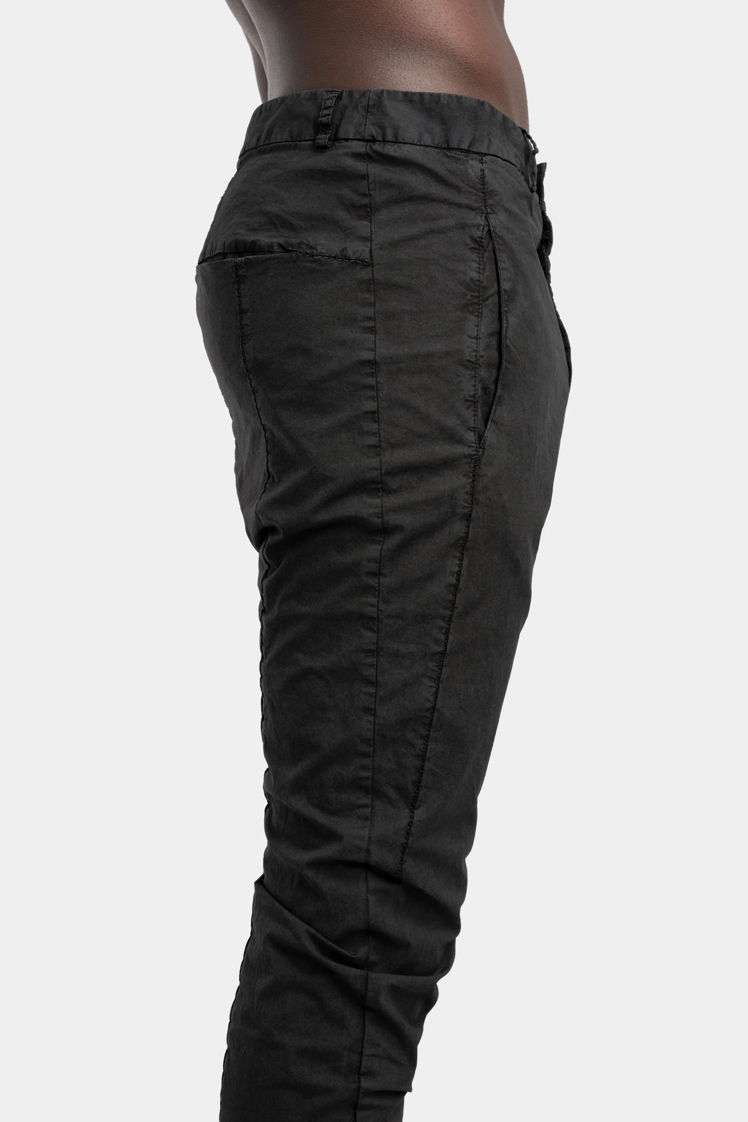 Woven cotton pants, Black wash