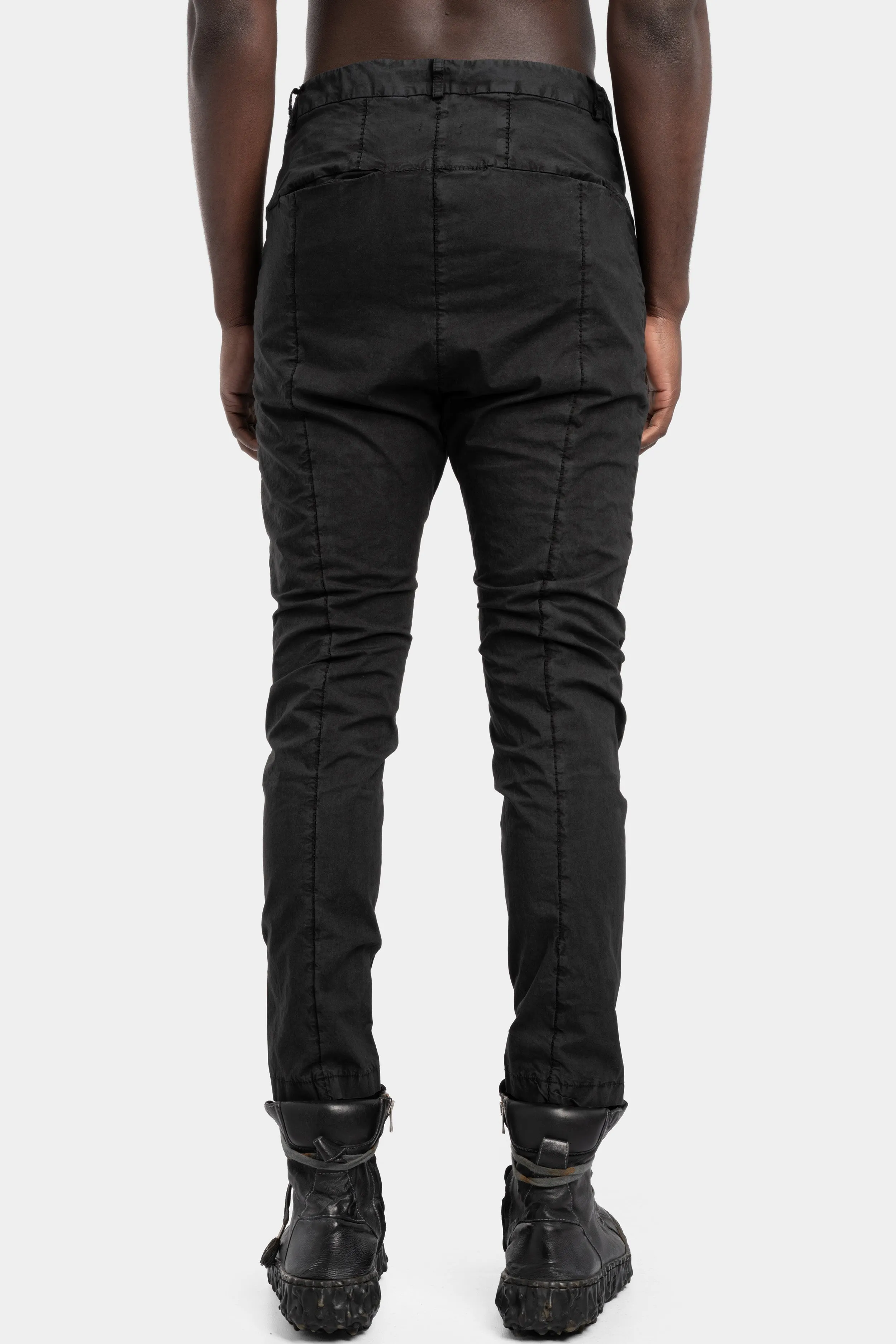 Woven cotton pants, Black wash