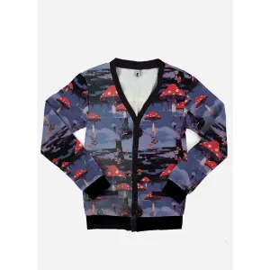 Y2K Fleece Jacket with Long Sleeves and Two Front Pockets