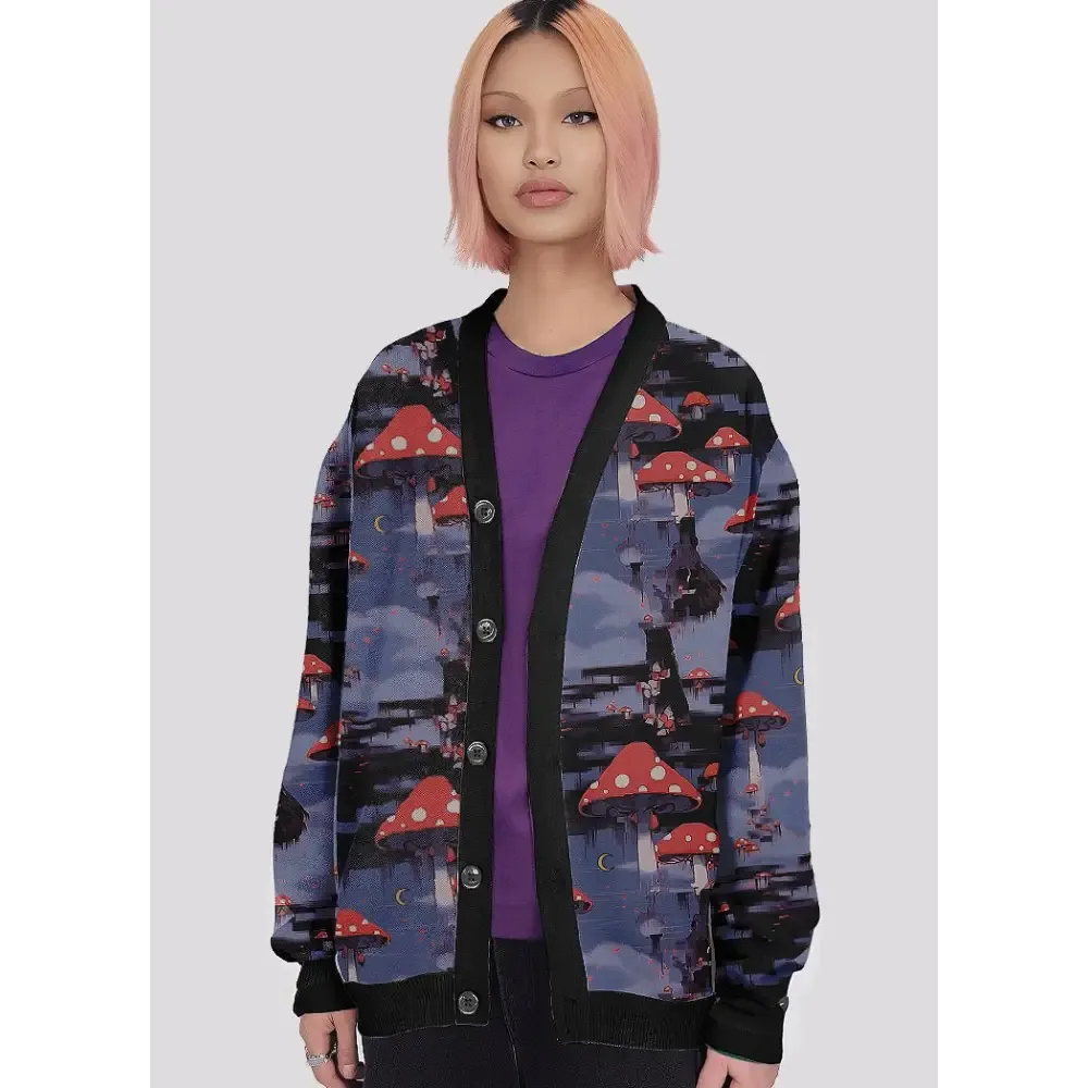 Y2K Fleece Jacket with Long Sleeves and Two Front Pockets