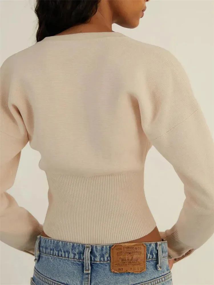 Y2K Ribbed Button Up Cardigan