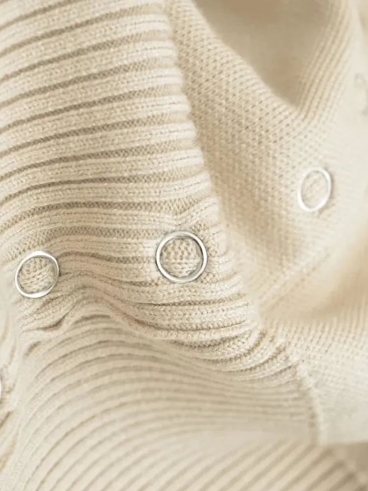 Y2K Ribbed Button Up Cardigan