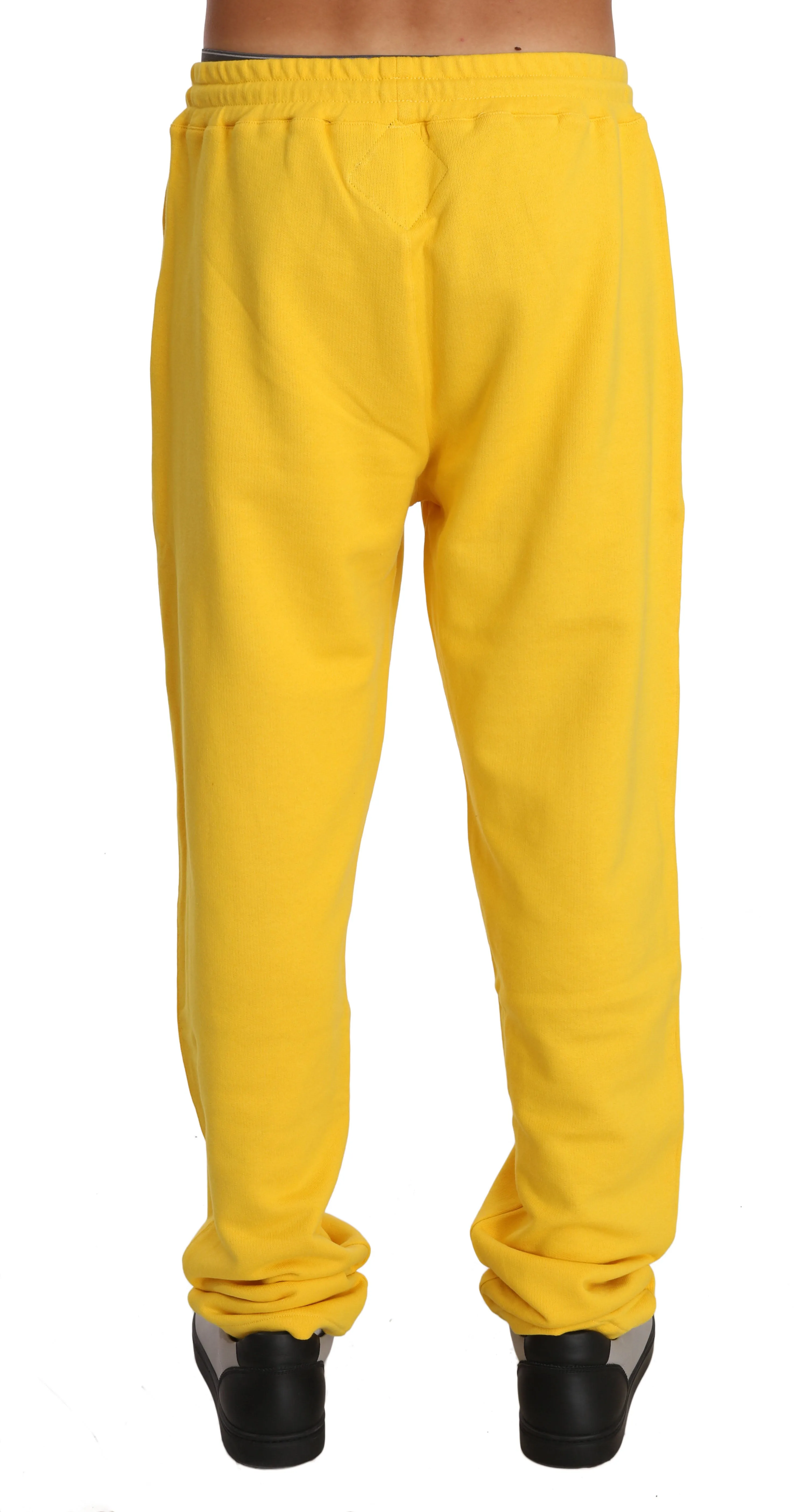 Yellow Cotton Sweater Pants Tracksuit