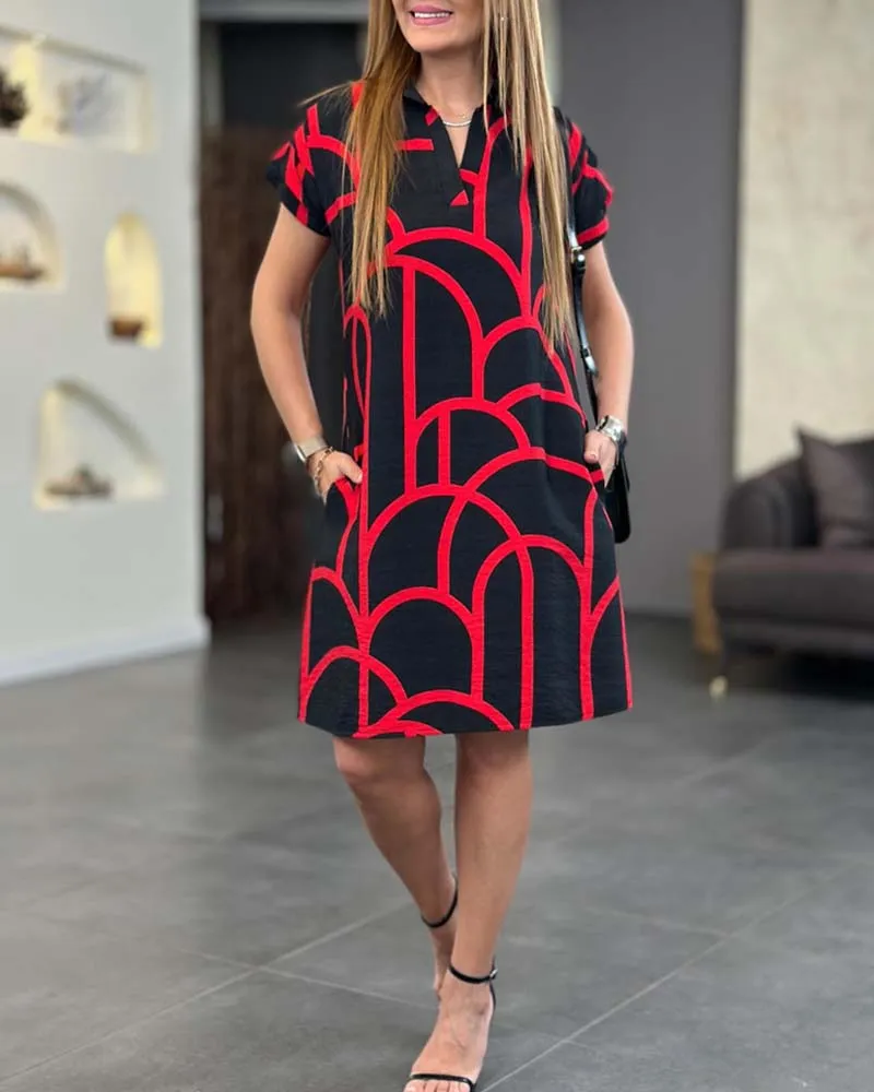 Zahira® | Dress With Short Sleeves In Midi Length