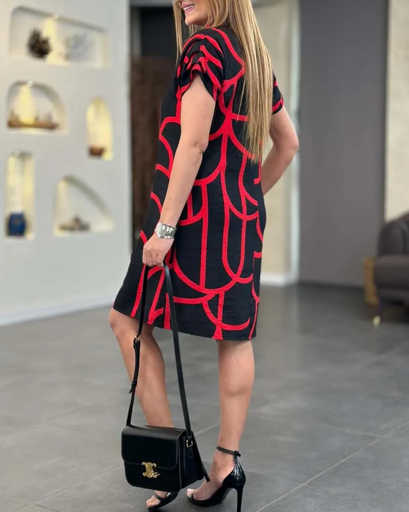 Zahira® | Dress With Short Sleeves In Midi Length