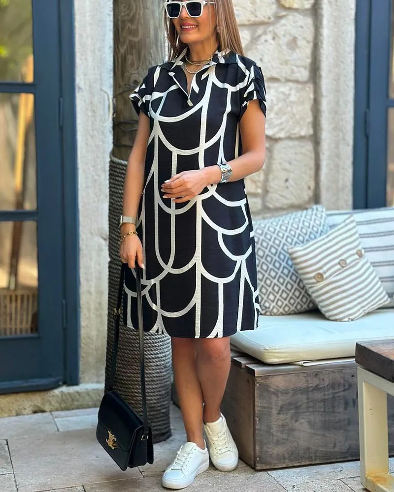 Zahira® | Dress With Short Sleeves In Midi Length