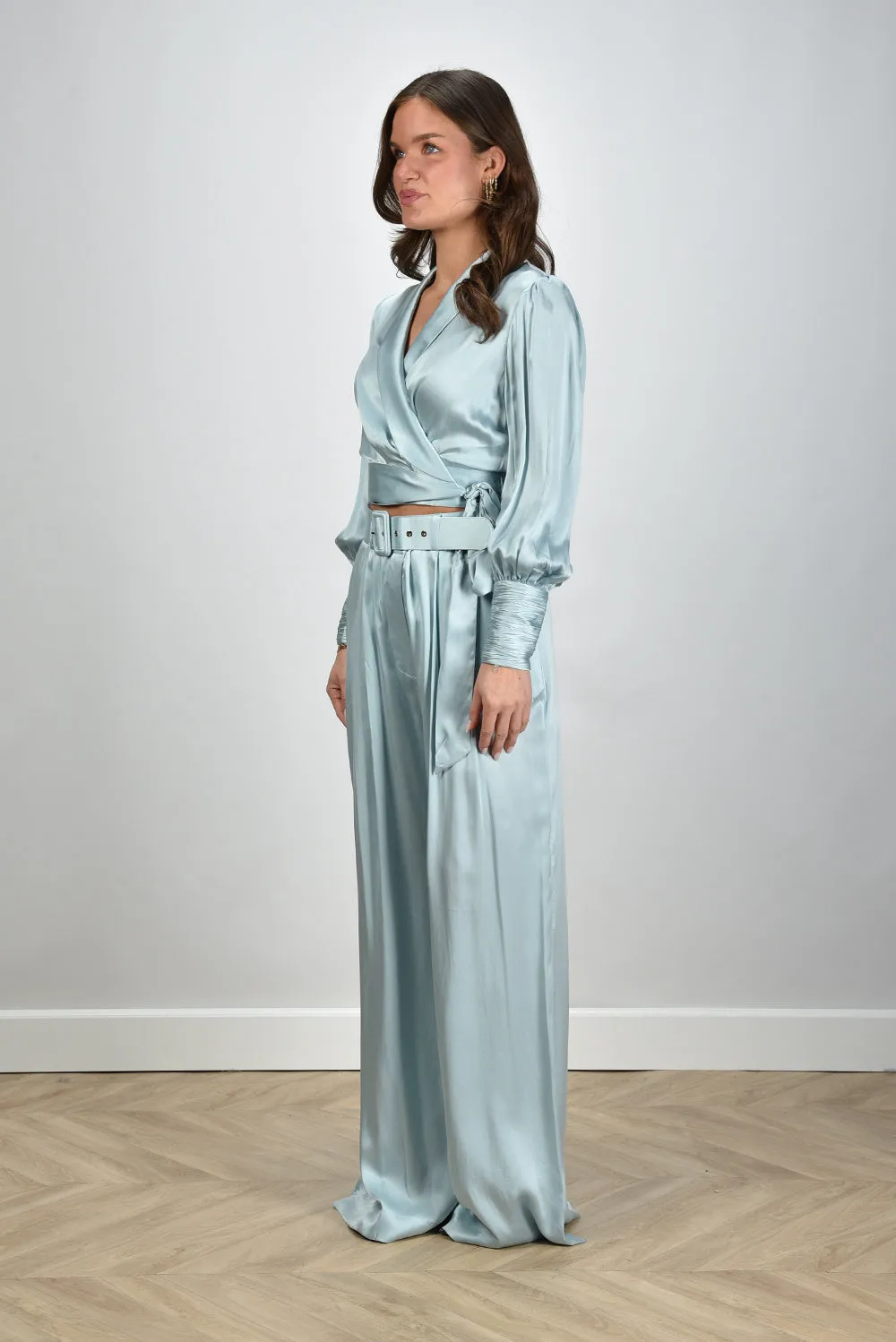 Zimmermann blouse Silk Wrap 4913TS25R light blue