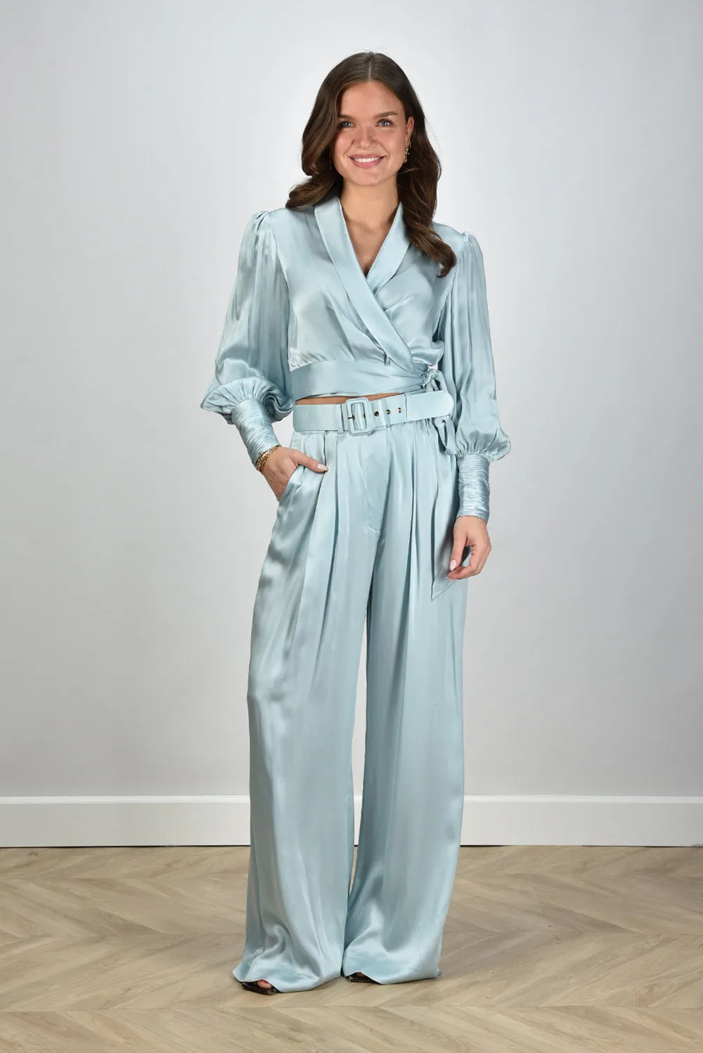 Zimmermann blouse Silk Wrap 4913TS25R light blue